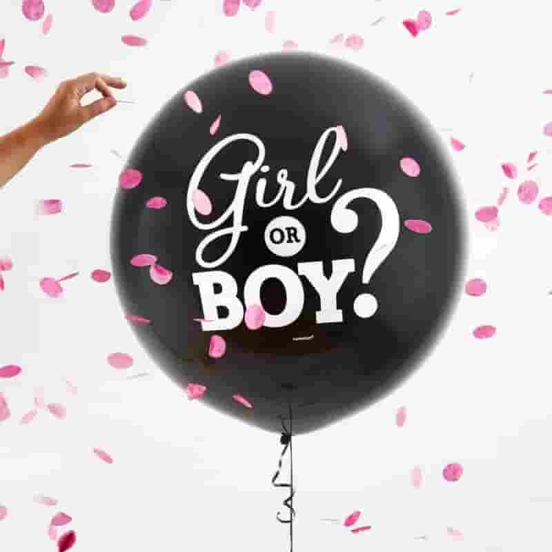 red black polka dot balloons