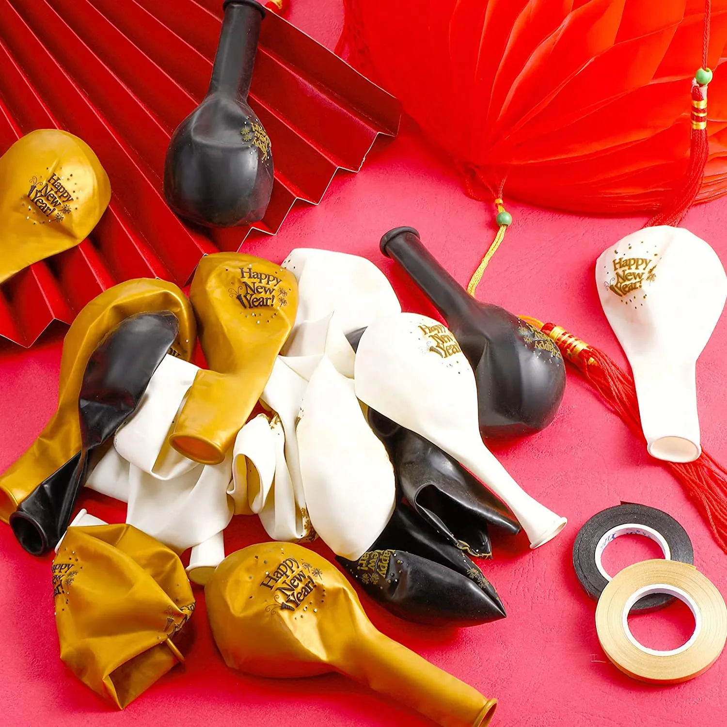 new year decoration with balloons