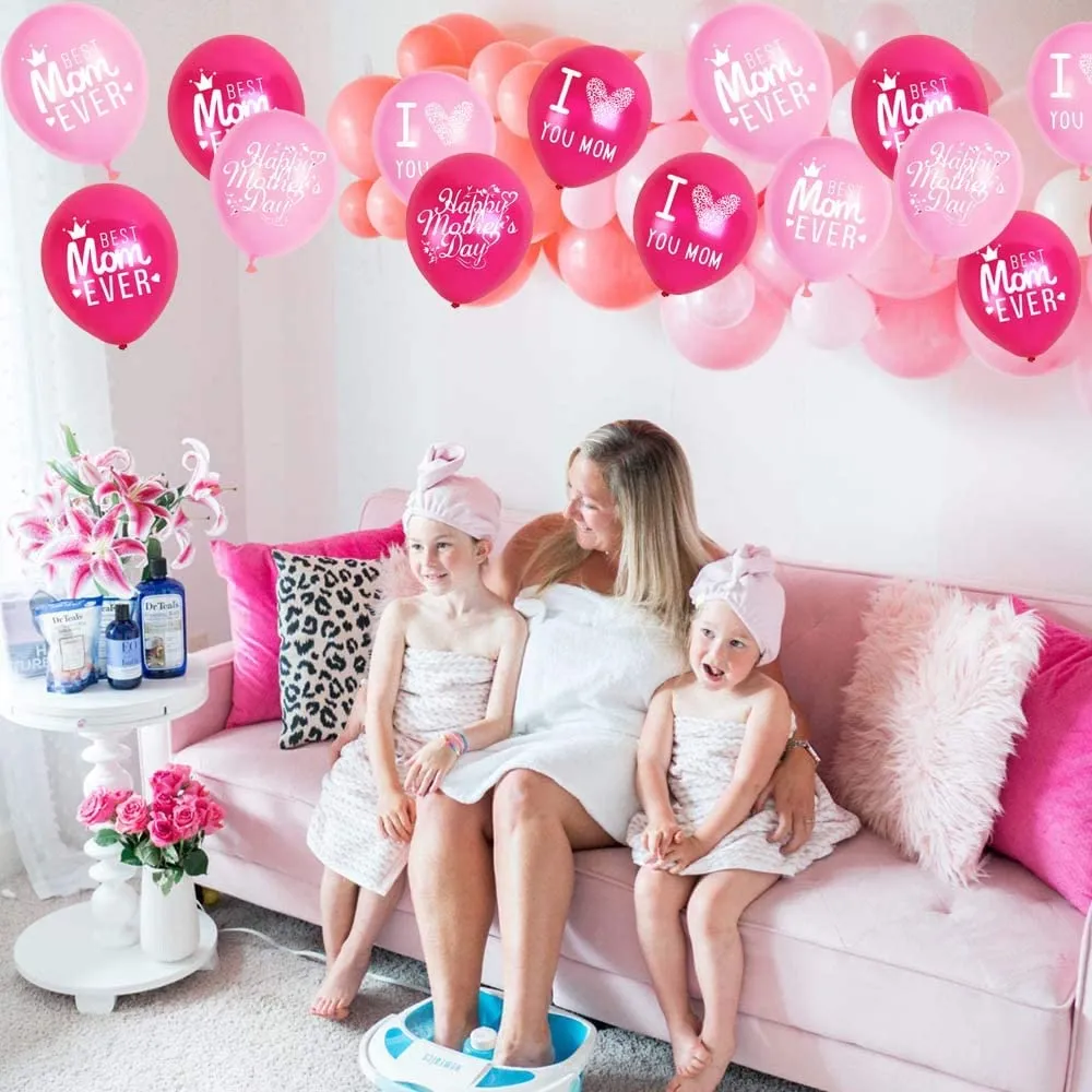 red white polka dot balloons