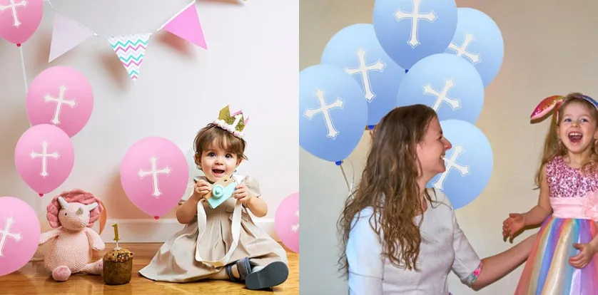 gender reveal black balloon with confetti
